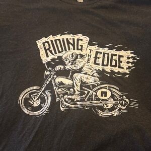 Ulta Soft Riding the Edge Motorcycle Graphic Tee - Black